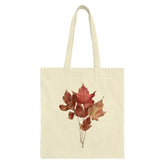 Autumn Leaves Tote Bag, Fall Foliage, Nature Lover Gift, Thanksgiving Shopping Bag, Rustic Autumn Decor, Botanical Print, Everyday Bag - Tawshia